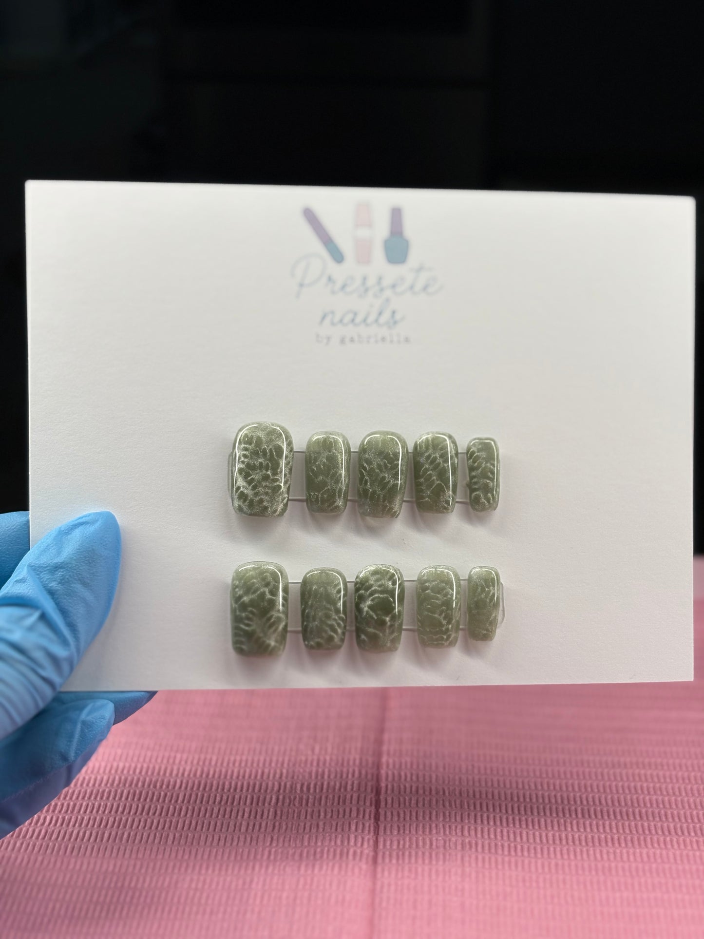 Abstract green cat eye