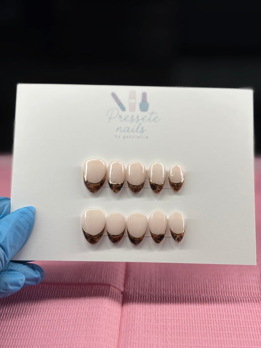 Tortoise Shell French Tips