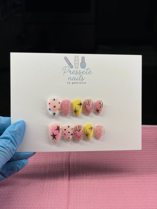 Pink Stars with rhinestones