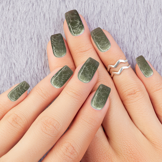 Abstract green cat eye