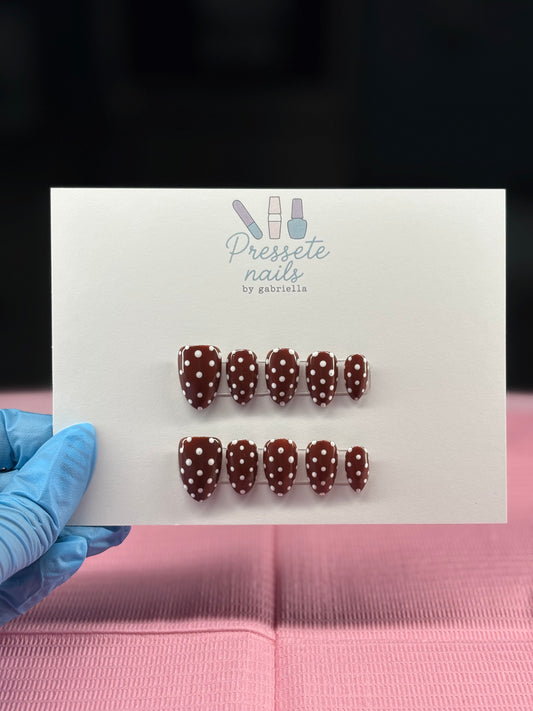 Brown polka dots