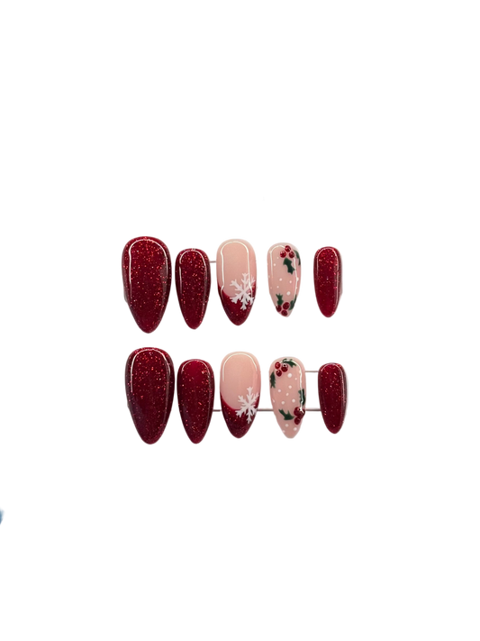 Snowflakes and mistletoe