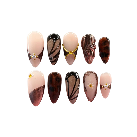 Rose gold butterfly wings