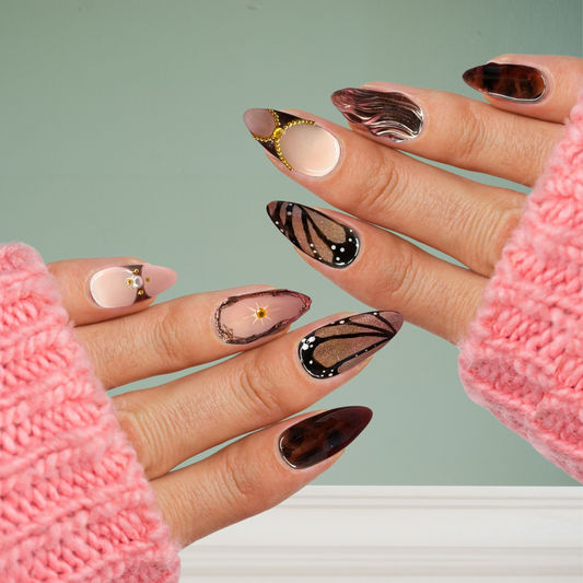 Rose gold butterfly wings