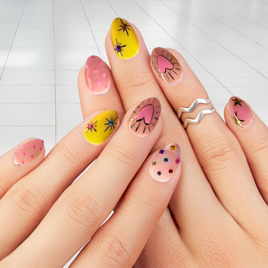 Pink Stars with rhinestones