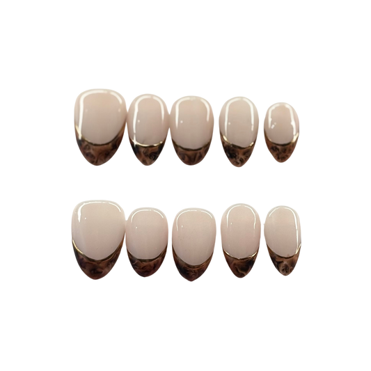 Tortoise Shell French Tips